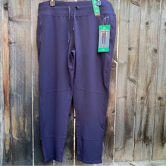 Women Kirkland Ladies Active Pants XL Stretch Wicking Pockets Purple - Picture 1 of 10